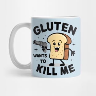 Gluten wants to kill me - Cute I can't eat gluten - Celiac Mug